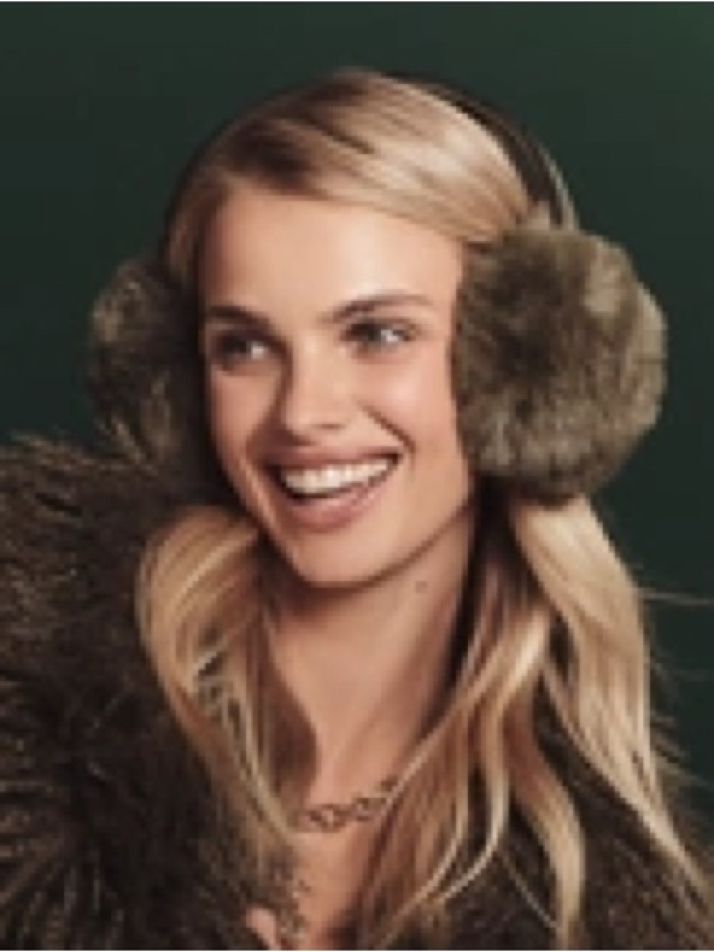 NWT Anthropologie VIOLET & BROOKS FAUX FUR EARMUFFS in Olive